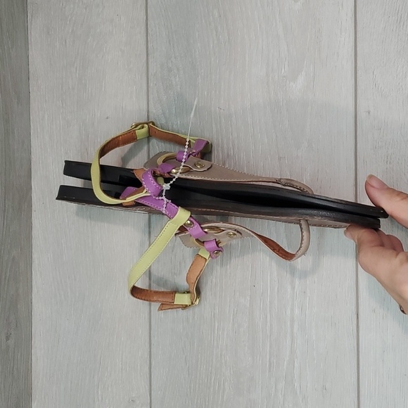 Steve Madden Women Ankle Leather Thong Flats sandals shoes sz 10M - Picture 4 of 9